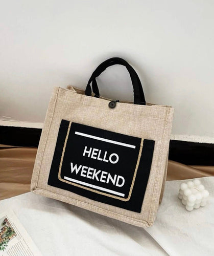 Hello Weekend Tote Bag - Shameca Sweet Thangs