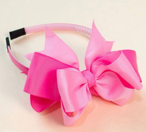 Kids Big Bow Headband Pink - Shameca Sweet Thangs