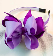 Load image into Gallery viewer, Kids Big Bow Headband Purple - Shameca Sweet Thangs
