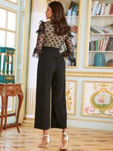 Load image into Gallery viewer, Lace Trim Wide Leg Jumpsuit - Shameca Sweet Thangs

