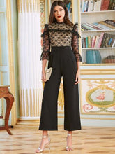 Load image into Gallery viewer, Lace Trim Wide Leg Jumpsuit - Shameca Sweet Thangs

