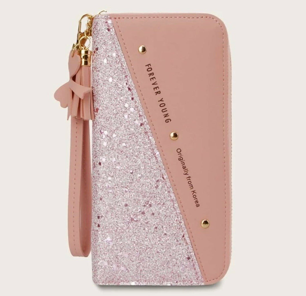Light Pink Glitter Wallet - Shameca Sweet Thangs