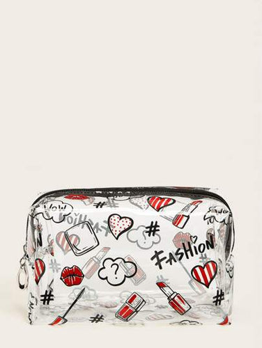Lipstick & Mouth Print Transparent Bag - Shameca Sweet Thangs