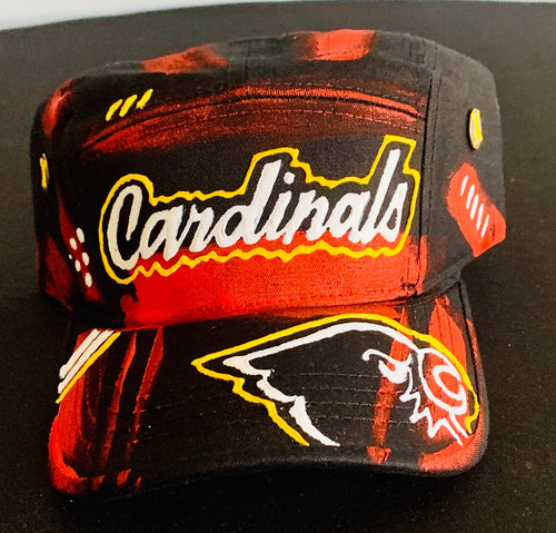 Louisville Cardinals Fire Custom Hand Painted Hat - Shameca Sweet Thangs