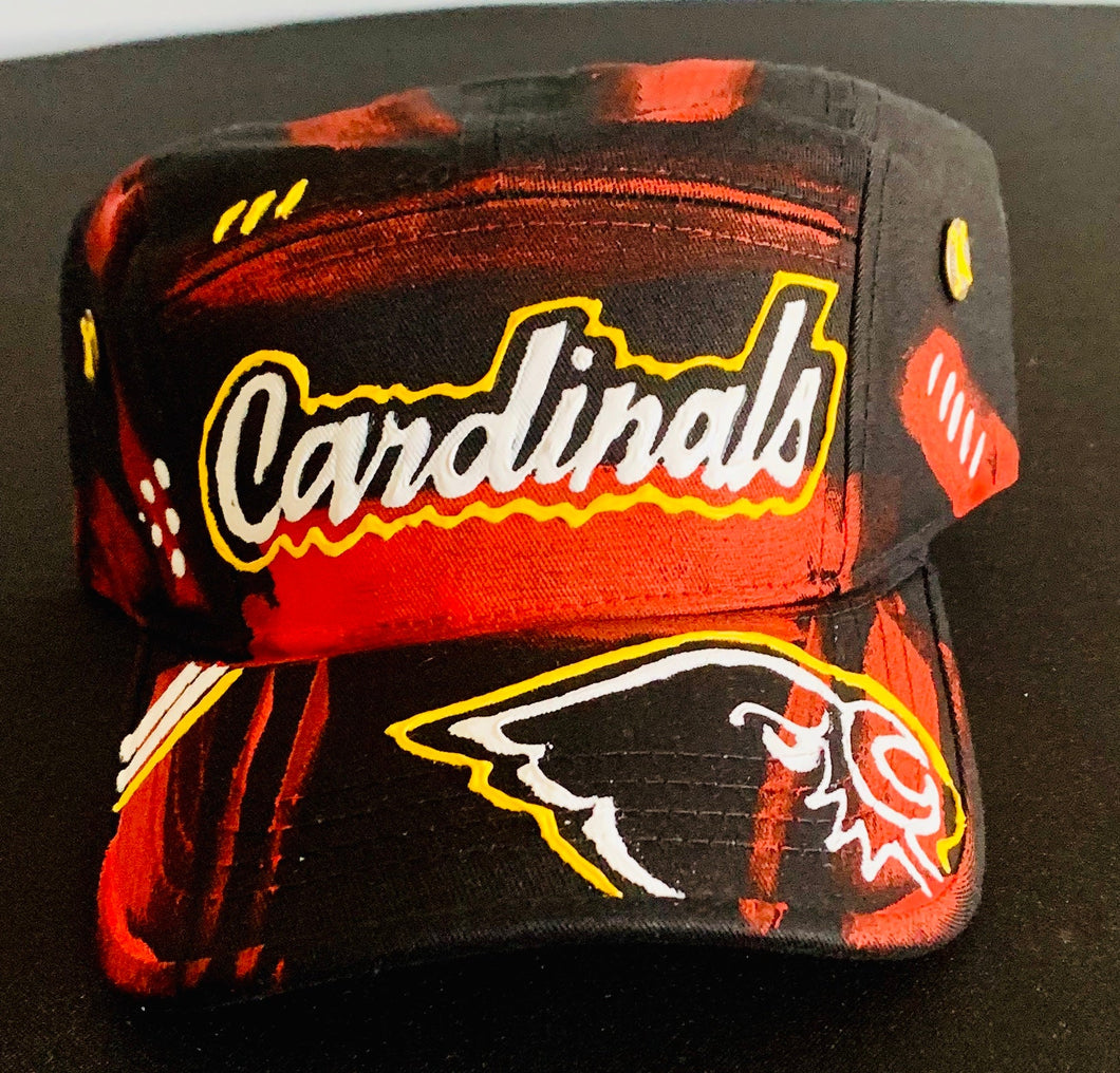 Louisville Cardinals Fire Custom Hand Painted Hat - Shameca Sweet Thangs