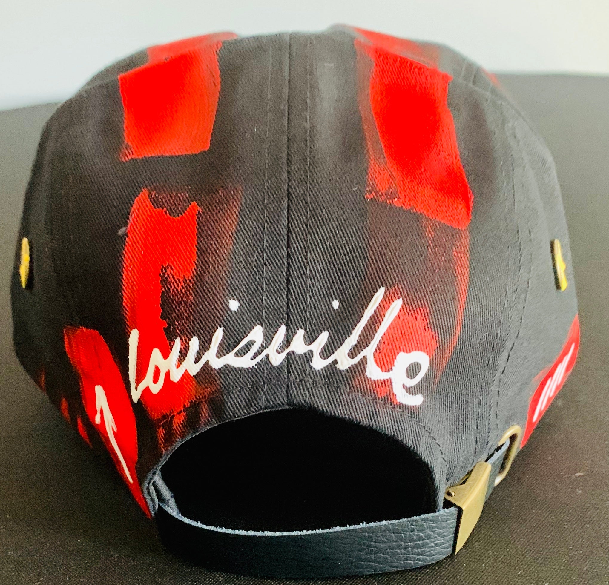 Louisville Cardinals Custom Hand Painted Black Hat – Shameca Sweet