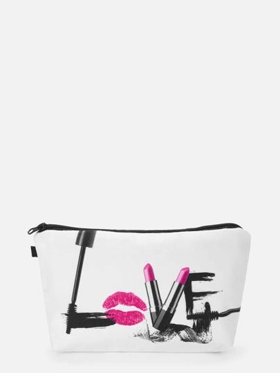 Love Cosmetic Print Makeup Bag - Shameca Sweet Thangs