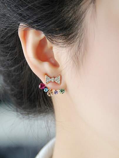Multicolor Gemstone Swing Stud Earrings - Shameca Sweet Thangs