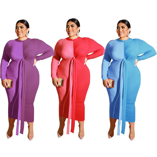 Multicolor plus size bodycone dress - Shameca Sweet Thangs