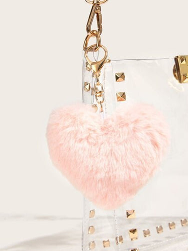 Plush Heart Shaped Charm Bag Accessory - Shameca Sweet Thangs