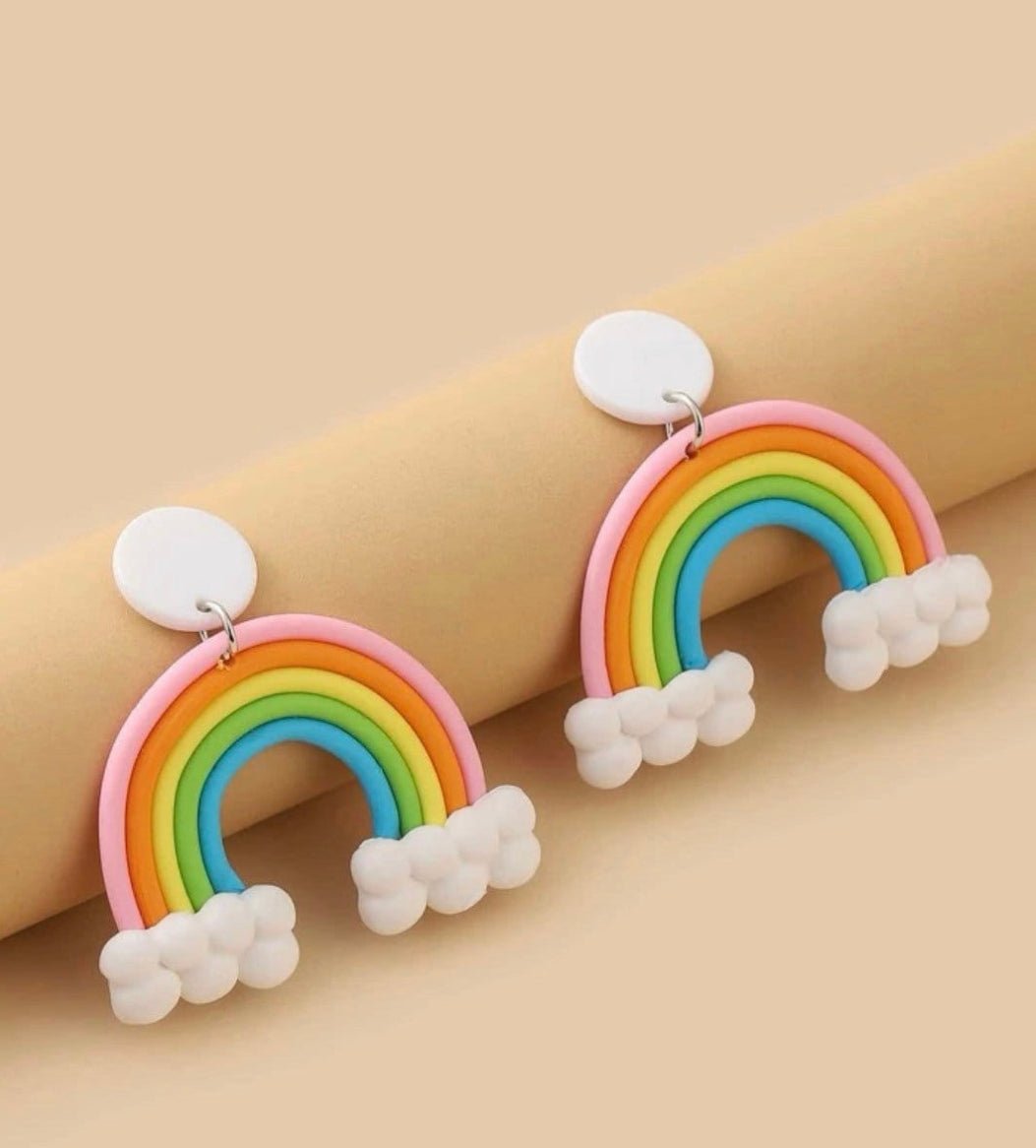 Rainbow Polymer Clay Earrings - Shameca Sweet Thangs