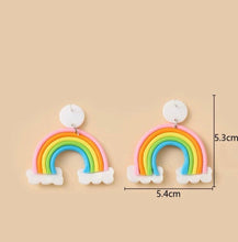 Load image into Gallery viewer, Rainbow Polymer Clay Earrings - Shameca Sweet Thangs
