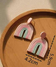 Load image into Gallery viewer, Rainbow Polymer Clay Earrings - Shameca Sweet Thangs
