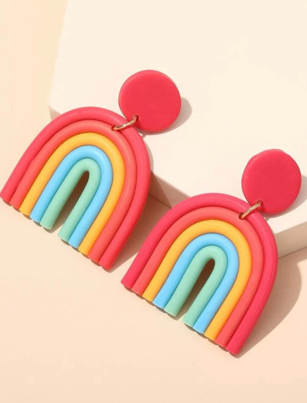 Rainbow Polymer Clay Earrings - Shameca Sweet Thangs
