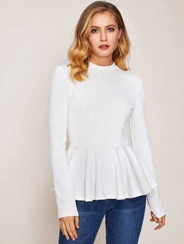 Ruffle Hem Peplum Top - Shameca Sweet Thangs